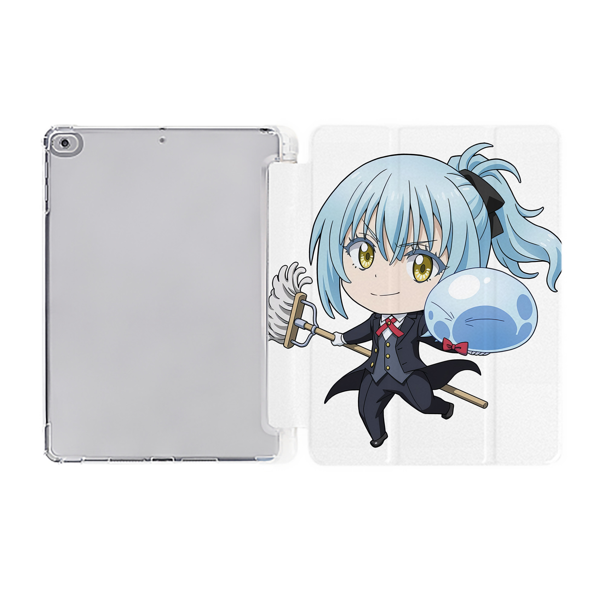 （画像用） 転スラ Regarding Reincarnated to Slime IPad ケース ペン収納付き 三つ折りスタンド PUレザー×シリコン 対応機種9.5/10.5/10.9インチ